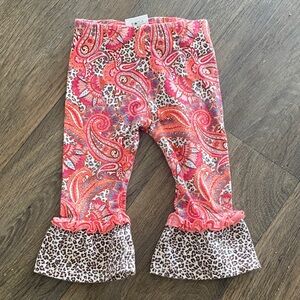Jessica Vibrant Paisley and Leopard Kids Leggings